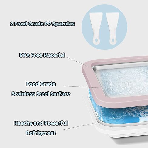 JoyMech Ice Cream Roll Maker Rolled Ice Cream Machine, Sweet Spot Pan, Instant Cold Plate, Ideal for Making Rolled Ice Cream Soft Serve Slushies Frozen Yogurt Sorbet and Gelato (Sky Blue) in Kuwait