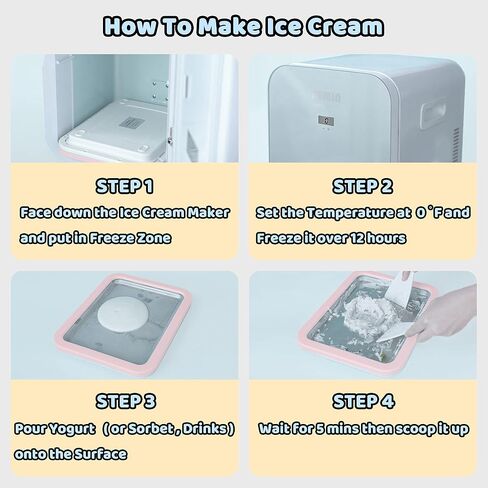 JoyMech Ice Cream Roll Maker Rolled Ice Cream Machine, Sweet Spot Pan, Instant Cold Plate, Ideal for Making Rolled Ice Cream Soft Serve Slushies Frozen Yogurt Sorbet and Gelato (Sky Blue) in Kuwait