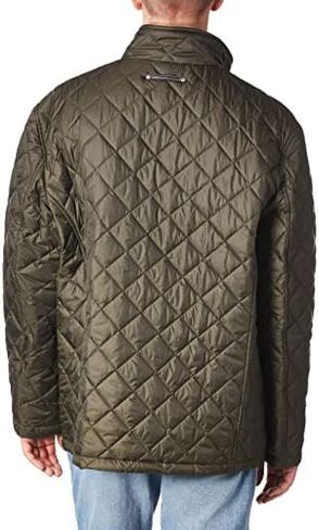 Cole Haan Men's Nylon Quilted Barn Jacket With Knit Collar in Saudi Arabia