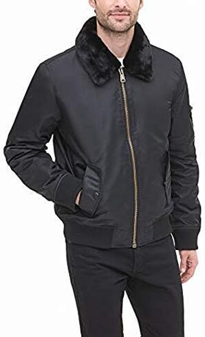 Tommy Hilfiger Men's Laydown Officer Jacket With Attached Pile Collar in Saudi Arabia