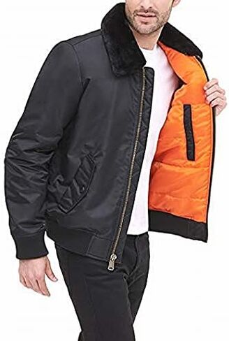 Tommy Hilfiger Men's Laydown Officer Jacket With Attached Pile Collar in Saudi Arabia