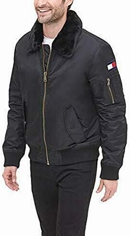 Tommy Hilfiger Men's Laydown Officer Jacket With Attached Pile Collar in Saudi Arabia