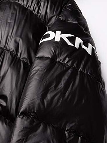 DKNY Men's Water Resistant Ultra Loft Hooded Logo Puffer Jacket (Standard and Big & Tall) in Kuwait
