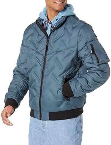 DKNY Men's Welded Quilted Bomber Jacket in Kuwait