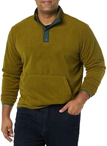 Amazon Essentials Men's Snap-Front Pullover Polar Fleece Jacket in Saudi Arabia