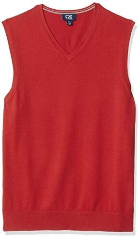 Cutter & Buck Men's Cotton-Rich Lakemont Anti-Pilling V-Neck Sweater Vest in Kuwait