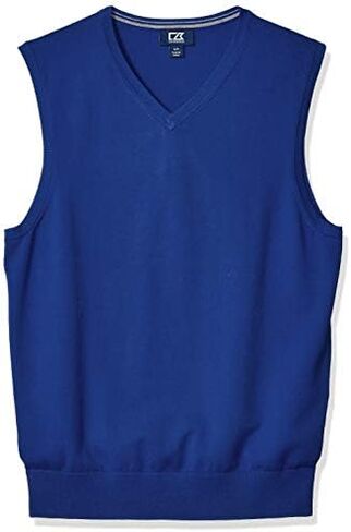 Cutter & Buck Men's Cotton-Rich Lakemont Anti-Pilling V-Neck Sweater Vest in Kuwait