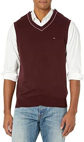 Tommy Hilfiger Men's Adaptive Sweater Vest with Velcro Brand Closure at Shoulders in Saudi Arabia