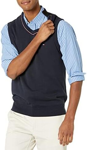 Tommy Hilfiger Men's Adaptive Sweater Vest with Velcro Brand Closure at Shoulders in Saudi Arabia