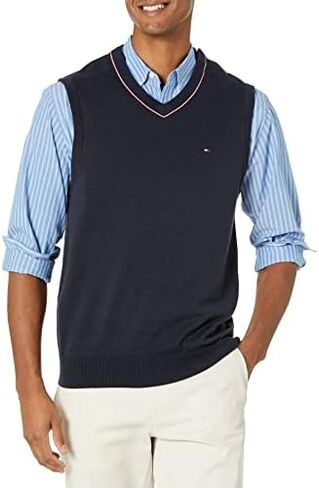 Tommy Hilfiger Men's Adaptive Sweater Vest with Velcro Brand Closure at Shoulders in Saudi Arabia