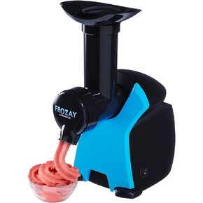 Drinkpod Frozay: Frozen Dessert Maker - Dairy-Free, Vegan Ice Cream, Soft Serve Frozen Yogurt, Fruit Sorbet, and Sherbet Machine with Simple One Push Operation With Recipe Book (Frozay Black)
