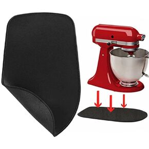 حصيرة منزلقة لخلاط حامل كيتشن ايد - وسادة انزلاقية متحركة لجهاز المنزلق متوافقة مع كيتشن ايد 4.5-5 كيو تي، خلاط حامل برأس مائل، ملحقات خلاط مساعد المطبخ، أسود in Kuwait