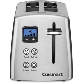 Cuisinart 4 Slice Countdown Motorized Toaster, Compact Design with Extra-Wide Slots for Toasting, Defrost & Reheat Functions, CPT-435P1, Stainless Steel in Saudi Arabia