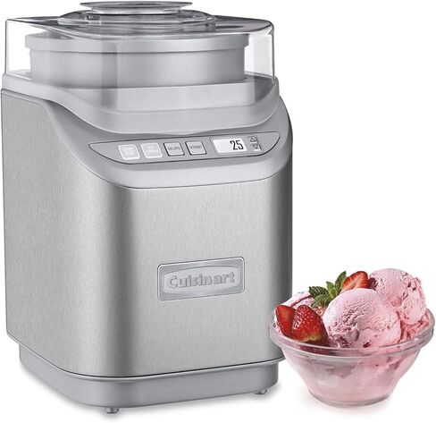 صانعة الآيس كريم الإلكترونية Cuisinart ICE-70، كروم مصقول (متجدد) in Kuwait