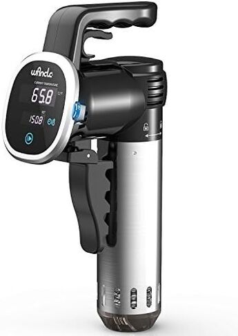 طباخ Sous Vide، جهاز تدوير الغمر الحراري Wancle، مع كتاب الطبخ الإلكتروني للوصفات، مؤقت رقمي دقيق لدرجة الحرارة، فائق الهدوء، 850 واط، 120 فولت، فولاذ مقاوم للصدأ/أسود in Saudi Arabia