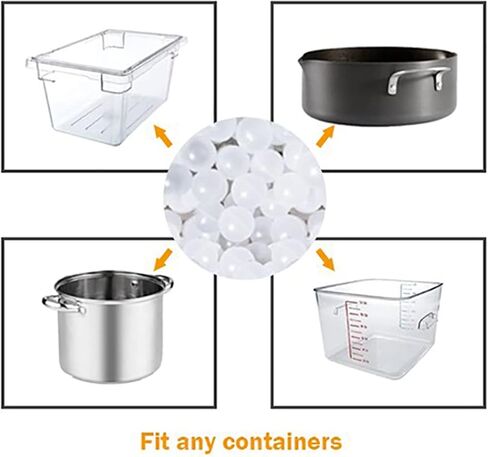 Locisne Sous Vide Cooking Balls BPA Free 20mm 250 Balls with Mesh Drying Bag, Reduces Heat Loss & Water Evaporation, For Anova, Joule Cookers Water Bath Cooking, Sous Vide Container and Precision Immersion Circulator in Kuwait