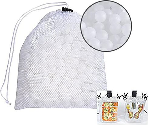 Locisne Sous Vide Cooking Balls BPA Free 20mm 250 Balls with Mesh Drying Bag, Reduces Heat Loss & Water Evaporation, For Anova, Joule Cookers Water Bath Cooking, Sous Vide Container and Precision Immersion Circulator in Kuwait