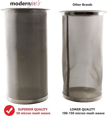 MODERNJOE'S Premium Infuser Cold Brew Coffee Maker for 1 Quart Wide Mouth Mason Jars. Cold Brew Coffee Filter. Perfect for Ice Coffee and Tea. 50 Micron EXTRA Fine Mesh 304 Stainless Steel in Kuwait