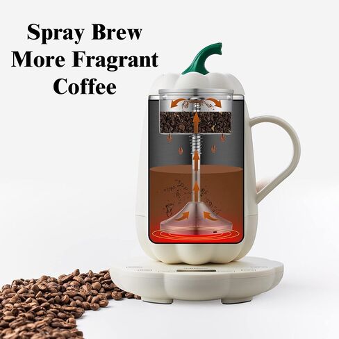 Single Serve Coffee Maker, Tea Maker, Percolator, Boiling Cup, Keep Warm Mug, Stainless Steel Inner in Kuwait