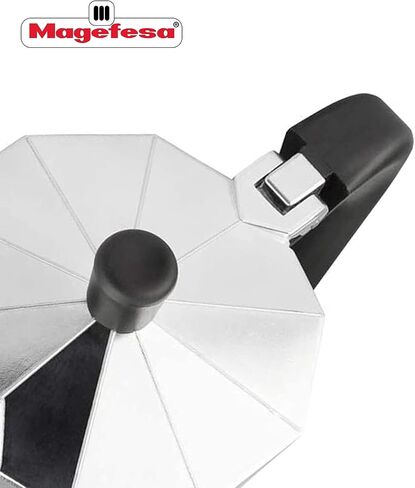 MAGEFESA KENIA - Stovetop Espresso Coffee Maker, 9 cups Size, make your own home italian coffee with this moka pot, made in extra thick aluminum, safe and easy to use, cafetera, café in Kuwait