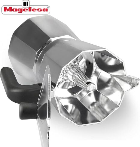 MAGEFESA KENIA - Stovetop Espresso Coffee Maker, 9 cups Size, make your own home italian coffee with this moka pot, made in extra thick aluminum, safe and easy to use, cafetera, café in Kuwait