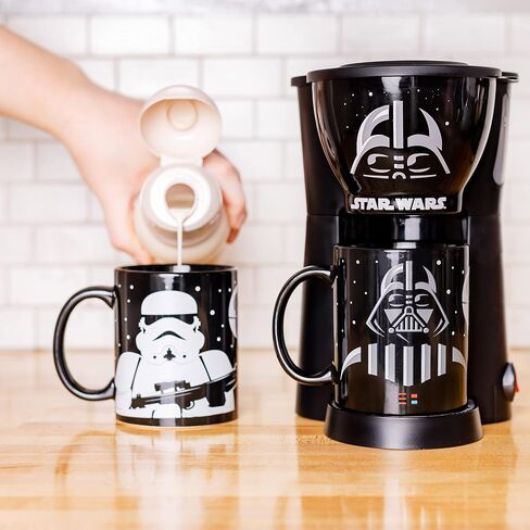 Star Wars Darth Vader and Stormtrooper Single Cup Coffee Maker with 2 Mugs- Cup of the Dark Side in Saudi Arabia