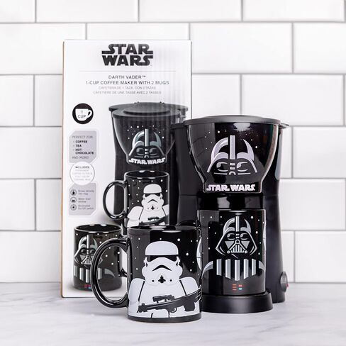 Star Wars Darth Vader and Stormtrooper Single Cup Coffee Maker with 2 Mugs- Cup of the Dark Side in Saudi Arabia
