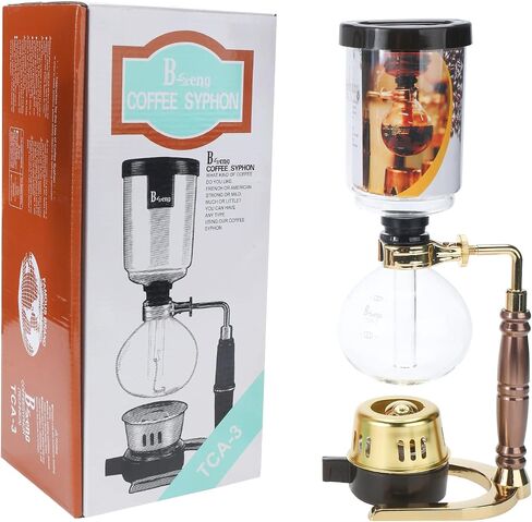 Amarine Made 5-Cup Coffee Syphon Tabletop Siphon (Syphon) Coffee Maker Gift Box Wrap for Christmas,birthday,Thanks Giving Day-Gift for Mother,Father,Friends (BT-3G) in Saudi Arabia
