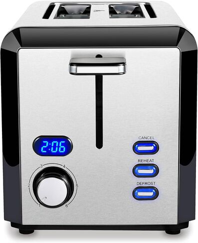 Smart Toaster, KETIAN Touch Screen Toaster 2 Slice,High-speed Automatic Settings, Bagel English Muffins Toast Pastry Waffles Bread Toaster,Stainless Steel in Saudi Arabia