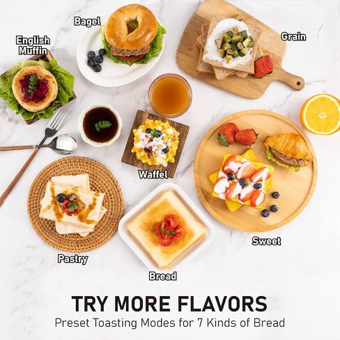 Smart Toaster, KETIAN Touch Screen Toaster 2 Slice,High-speed Automatic Settings, Bagel English Muffins Toast Pastry Waffles Bread Toaster,Stainless Steel in Saudi Arabia