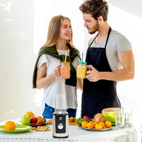 Moss & Stone Smoothie Blender, Compact Personal Blender with Additional Blender Cups Bullet Shape For Frozen Drinks, Mini Blender & To-Go Portable Cups with Lids, Juice Blender & Smoothie Maker in Kuwait