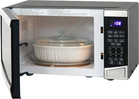 Avanti Microwave Oven 900-Watts Compact with 10 Power Levels and 6 Pre Cooking Settings, Speed Defrost, Electronic Control Panel and Glass Turntable, 0.9-Cu.Ft., Stainless Steel in Saudi Arabia