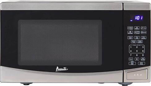 Avanti Microwave Oven 900-Watts Compact with 10 Power Levels and 6 Pre Cooking Settings, Speed Defrost, Electronic Control Panel and Glass Turntable, 0.9-Cu.Ft., Stainless Steel in Saudi Arabia