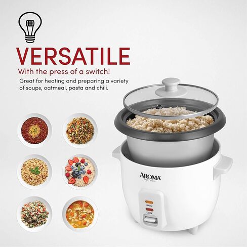 أروما هاوس ويرز 32 كوب (مطبوخ) (16 كوب غير مطبوخ) وعاء طهي الأرز (ARC-7216NG)، أبيض in Kuwait