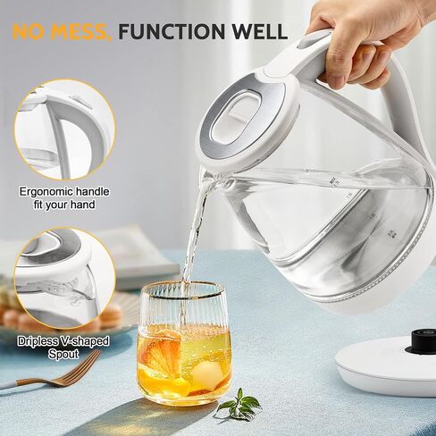 Electric Kettle Temperature Control with 4 Presets, Keep Warm 1.7L Electric Tea Kettle & Hot Water Boiler, Auto-Off & Boil-Dry Protection, BPA Free, Black in Saudi Arabia
