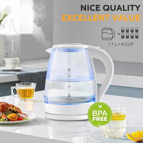 Electric Kettle Temperature Control with 4 Presets, Keep Warm 1.7L Electric Tea Kettle & Hot Water Boiler, Auto-Off & Boil-Dry Protection, BPA Free, Black in Saudi Arabia