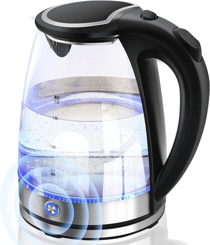 Electric Kettle Temperature Control with 4 Presets, Keep Warm 1.7L Electric Tea Kettle & Hot Water Boiler, Auto-Off & Boil-Dry Protection, BPA Free, Black in Saudi Arabia