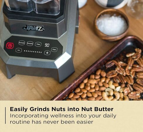JAWZ High Performance Blender, 64 Oz Professional Grade Countertop Blender, Juicer, Smoothie or Nut Butter Maker, Precision Smart Touch Variable Speed, Stainless Steel Blades, Silver in Saudi Arabia