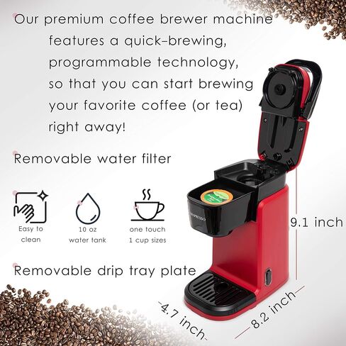 ماكينة صنع القهوة Mixpresso ذات الخدمة الواحدة K Cup Coffee Maker لقرون K وأرضياتها in Kuwait