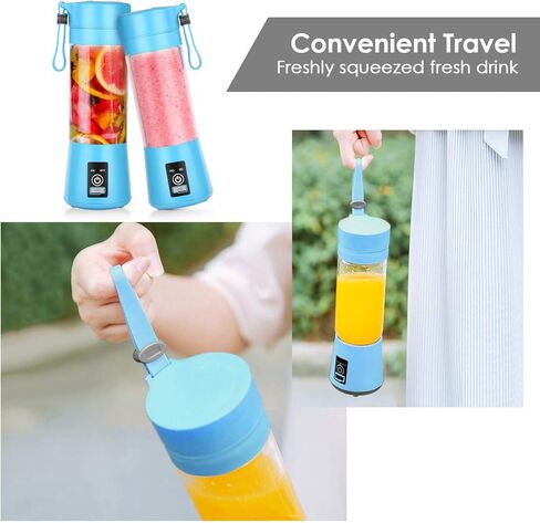خلاط محمول من بالوود، خلاط شخصي مع خلاط عصير فواكه صغير قابل لإعادة الشحن عبر USB، خلاط بحجم شخصي للعصائر والمخفوق، كوب عصارة صغير للسفر 380 مل، عصير فواكه، حليب، صغير in Kuwait