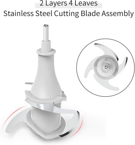 خلاط لا ريفوز متعدد الوظائف على سطح الطاولة بقدرة 400 وات مع وعاء تقطيع سعة 4.2 كوب، للمزج والخلط والفرم، باللون الأبيض in Kuwait