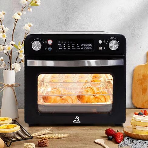 Betensh-us Air Fryer Toaster Oven, Roaster, Broiler, Rotisserie, Dehydrator, Pizza Oven , LED Display & Control Dial, 1700W, UL Listed (Black double 23 L) in Saudi Arabia
