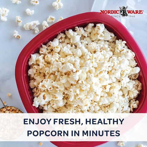 Nordic Ware Microwave Popcorn Popper, 12 Cup, White in Saudi Arabia