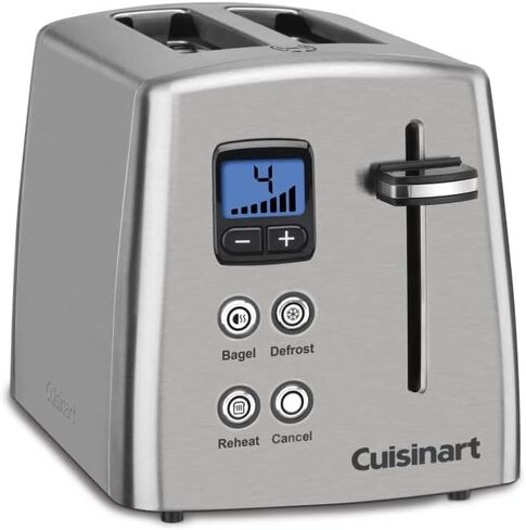 Cuisinart 4 Slice Countdown Motorized Toaster, Compact Design with Extra-Wide Slots for Toasting, Defrost & Reheat Functions, CPT-435P1, Stainless Steel in Kuwait