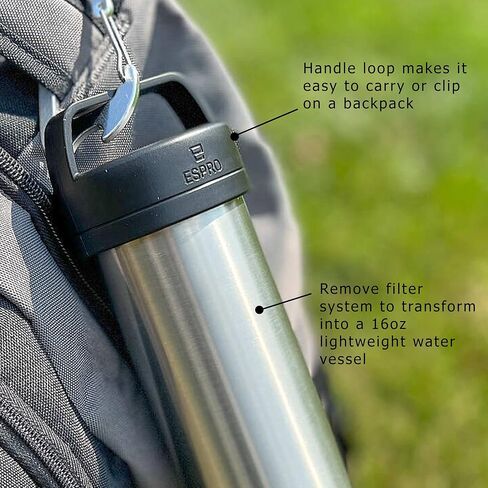 ESPRO P0 Ultralight French Press - Double Walled Stainless Steel Vacuum Insulated Coffee and Tea Maker, 16 Ounce, Brushed Stainless Steel in Kuwait