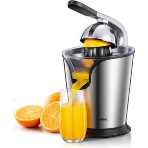 عصارة الحمضيات الكهربائية من آيهيل، عصارة البرتقال بمقبض مطاطي ومخاريط بحجمين، عصارة محرك صامت 160 وات للبرتقال والليمون والجريب فروت in Kuwait