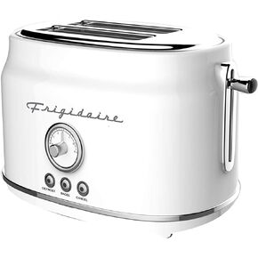 CULINARY CHEF, 2 Slice Toaster, Retro Style, Wide Slot for Bread, English Muffins, Croissants, and Bagels, 6 Adjustable Toast Settings, Cancel and Defrost, 900w, White in Saudi Arabia