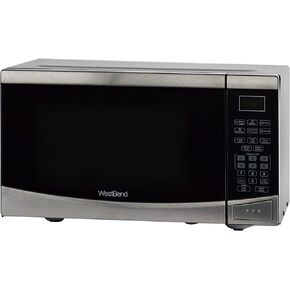 West Bend Microwave Oven, 900W, 0.9 cu. ft., in Stainless Steel | West Bend Microwave Oven, 900W, 10 Power Levels, One-Touch Cooking, Glass Turntable, 0.9 cu. ft., in Stainless Steel in Kuwait