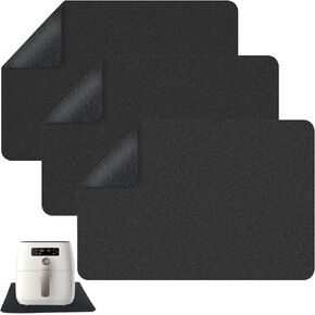 حصيرة مقاومة للحرارة من Advantez للمقلاة الهوائية، 3 قطع من منزلقات أجهزة المطبخ وحصيرة غير قابلة للانزلاق، حصيرة طاولة المطبخ، واقيات مضادة قابلة لإعادة الاستخدام لمقلاة الهواء وخلاط وصانع القهوة وبخار الميكروويف in Kuwait