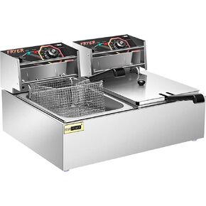 VIVOHOME 2500W 10.6 QT Electric Deep Fryer with 6.3 QT Removable Basket, Temperature Adjustable 140-392℉ in Kuwait